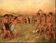 Edgar Degas The Young Spartans Exercising oil painting